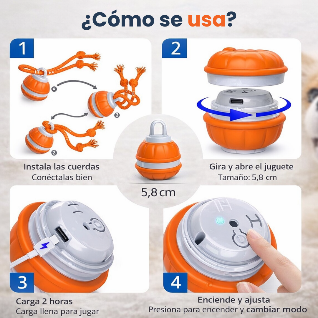 Pelota Interactiva Antiestrés Para Perro